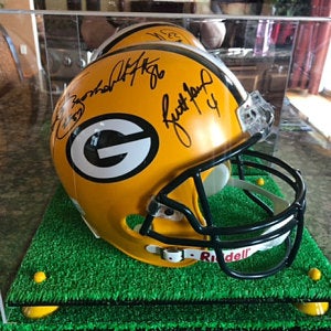 Signed Packers Helmet Display Case