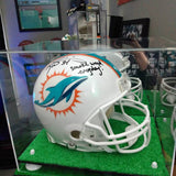 Signed Ricky Williams Dolphins Football Helmet Smoke Weed Everyday