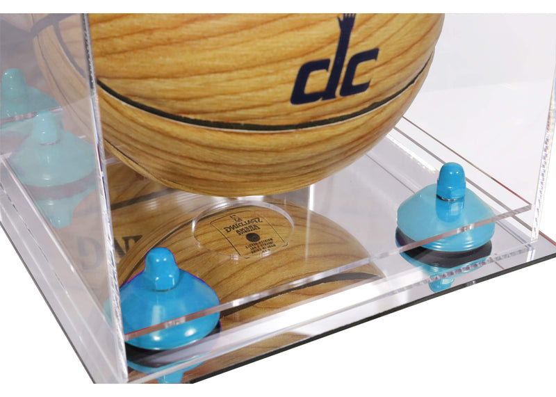 Acrylic Mini - Miniature (not Full Size) Basketball Display Case Mirror Wall Mounts (A015/B03)