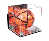 Acrylic Soccer Ball Display Case - Mirror Wall Mounts (B02/A027)
