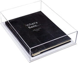 Table Top White Base Books Display Case 