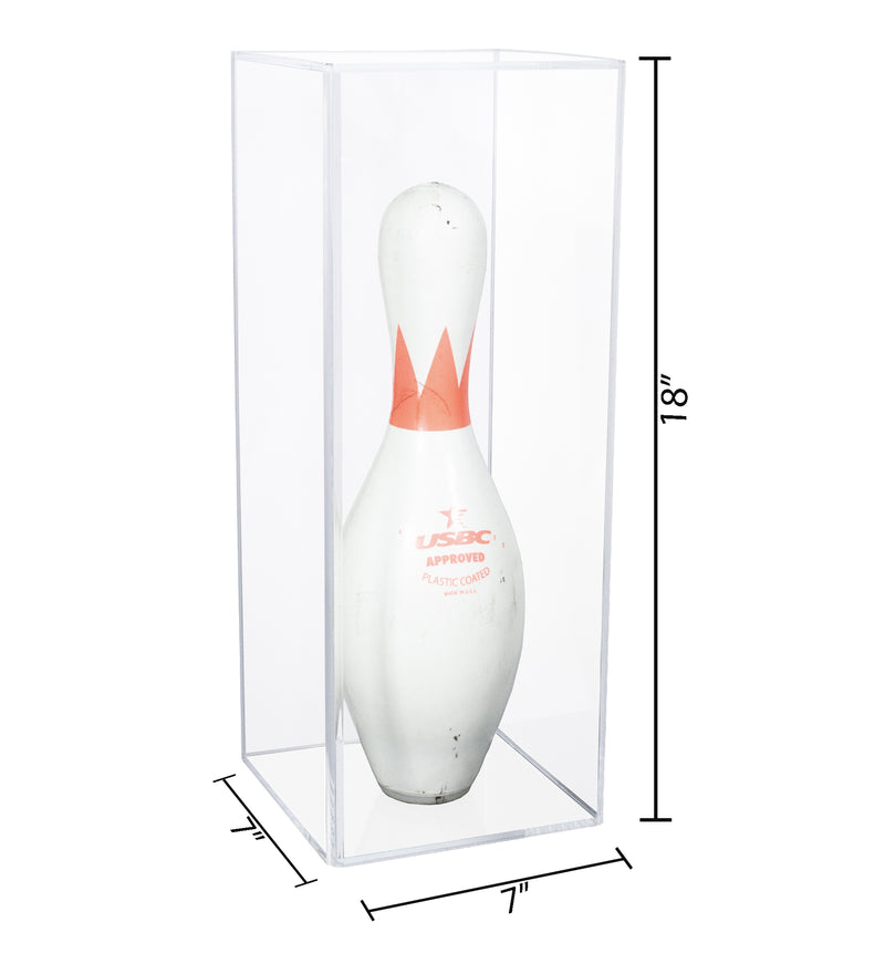 Bowling Pin Display Case with Slide Back (Table Top or Wall Mount