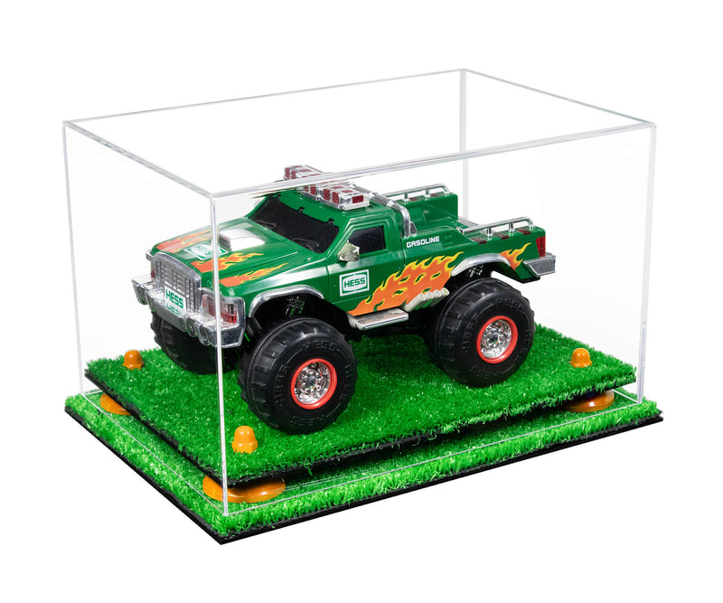 clear case turf base with orange risers