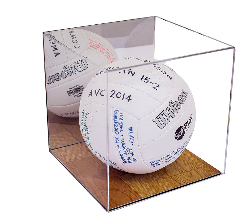 Acrylic Volleyball Display Case - Mirror No Wall Mounts (A027/B02)