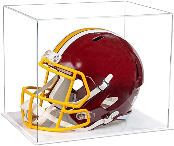 Football Helmet Display Case -White Base 