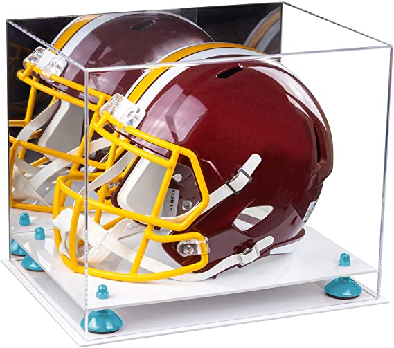 White Base Helmet Display Case