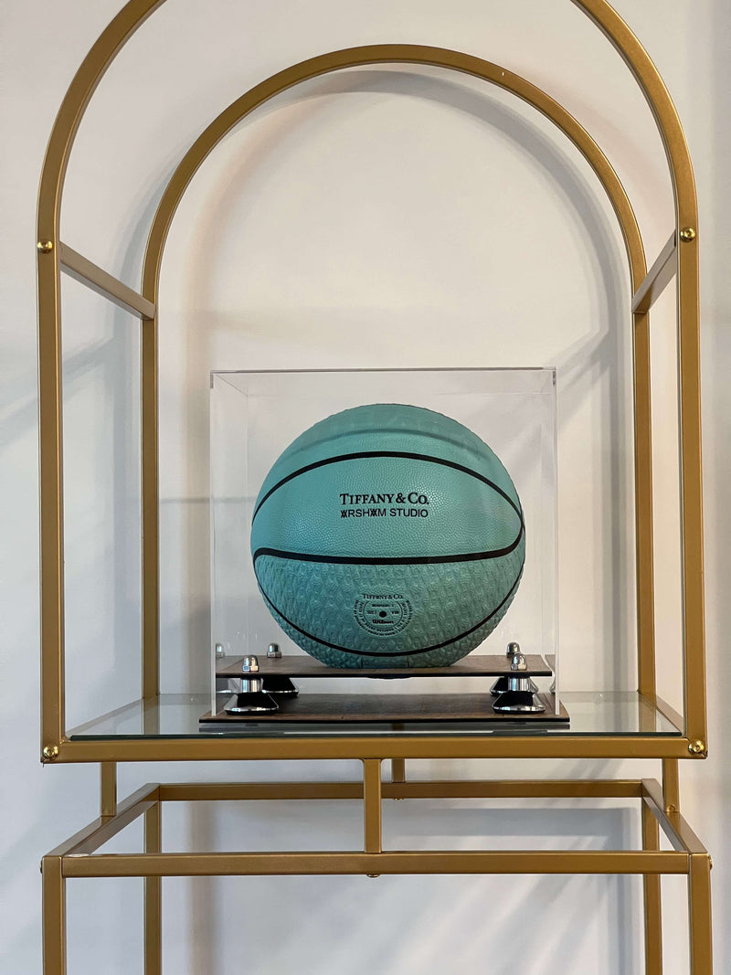 Clear Acrylic Mini - Miniature (not Full Size) Basketball Display Case - Customer Image