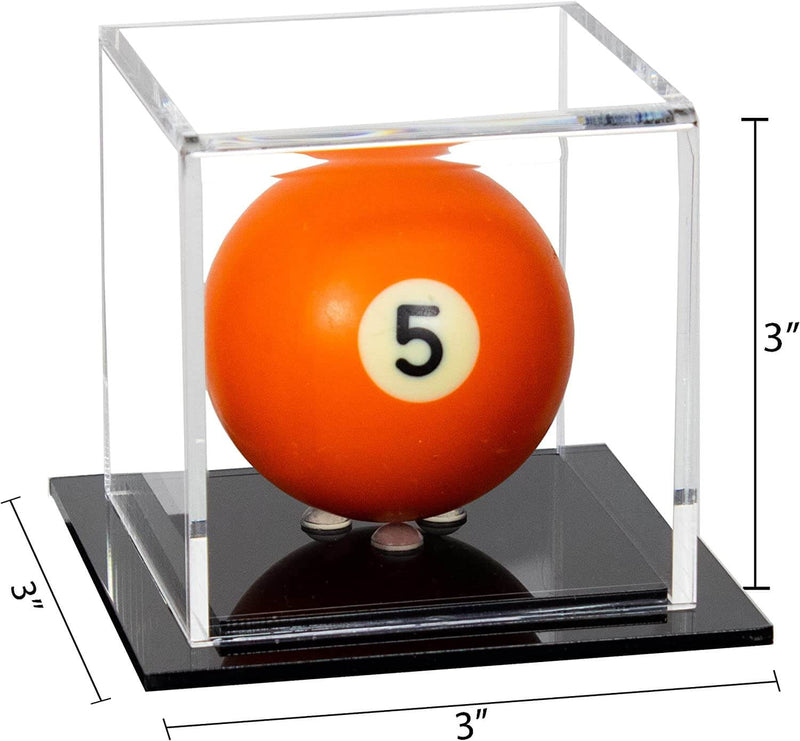 Acrylic Pool Ball Display Case with Black Base (B52/A046)