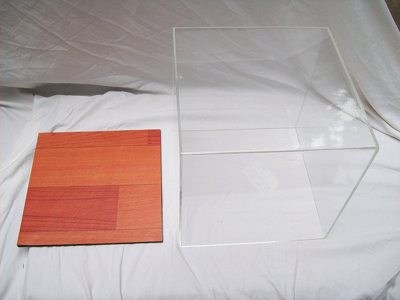 Basketball Display Case <br> With Wood Floor<br>(Clear or Mirror) <br> <sub> For NBA, NCAA, and more </sub>(A008-WB), Display Case, Better Display Cases, Better Display Cases - Better Display Cases