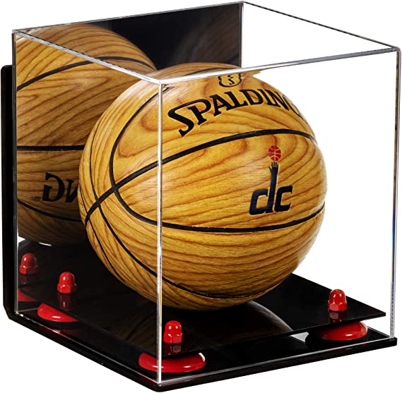 Acrylic Mini - Miniature (not Full Size) Basketball Display Case Mirror Wall Mount (A015/B03)