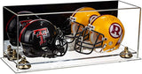 2 Mini Helmet or Mini Football with Mini Helmet Display Case - Mirror (B46/V46/A019)