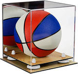 Acrylic Mini - Miniature (not Full Size) Basketball Display Case Mirror Wall Mounts (A015/B03)