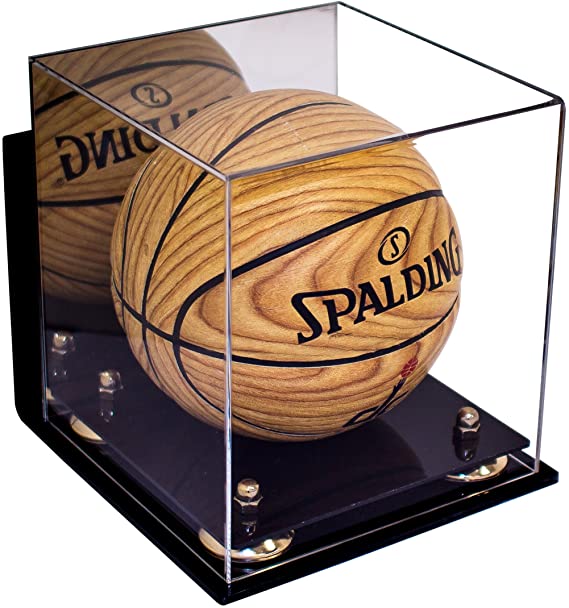 Acrylic Mini - Miniature (not Full Size) Basketball Display Case Mirror Wall Mounts (A015/B03)