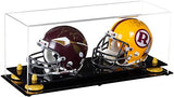 2 Mini Helmet or Mini Football with Mini Helmet Display Case - Clear (V46/A019)