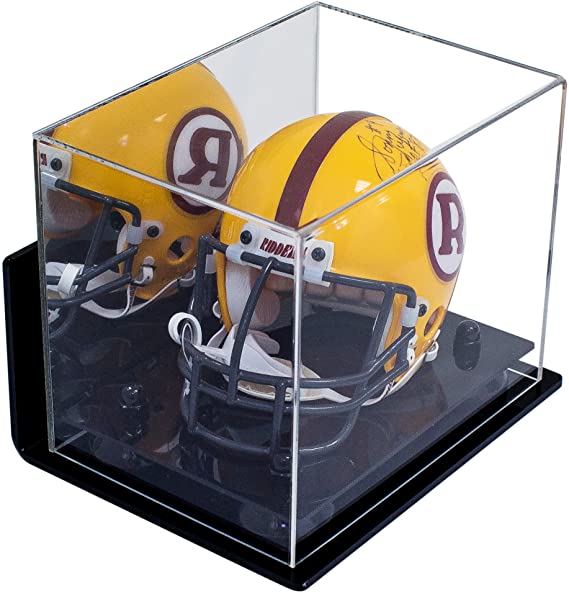 Mini/Miniature Football Helmet (not Full Size) Display Case - Mirror Wall Mounts (A003/V45)