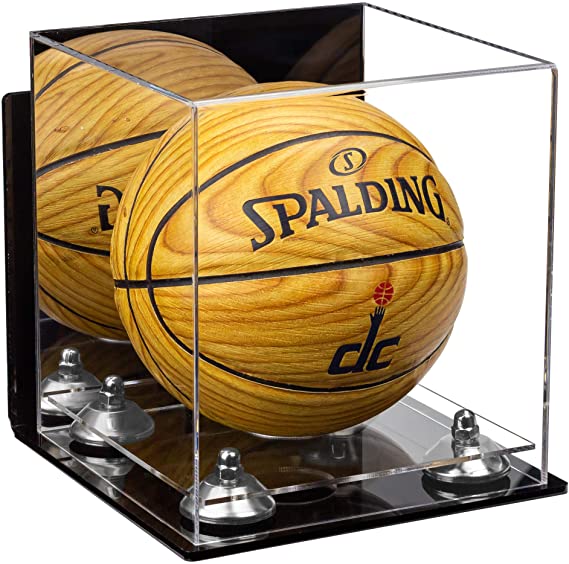 Acrylic Mini - Miniature (not Full Size) Basketball Display Case Mirror Wall Mount (A015/B03)
