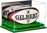 Acrylic Rugby Ball Display Case - Mirror No Wall Mount (B41/A004)