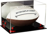 Full-Size Football Display Case Horizontal - Mirror No Wall Mount (B41/A004)