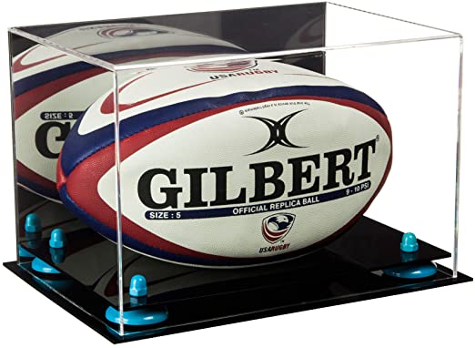 Acrylic Rugby Ball Display Case - Mirror No Wall Mount (B41/A004)