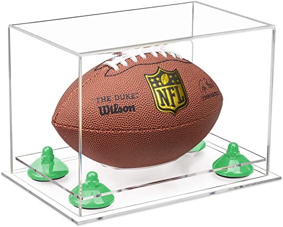Mini/Miniature (not Full Size) Football Display Case - Clear (B43/A005)