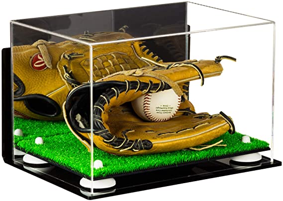 Acrylic Baseball Glove Display Case - Mirror Wall Mounts (V41/A004)