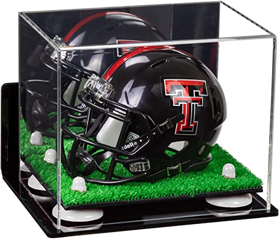 Mini/Miniature Football Helmet (not Full Size) Display Case - Mirror Wall Mounts (A003/V45)