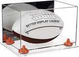 Full-Size Football Display Case Horizontal - Mirror No Wall Mounts (B41/A004)