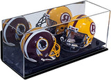 2 Mini Helmet or Mini Football with Mini Helmet Display Case - Mirror  Wall Mounts (B46/V46/A019)
