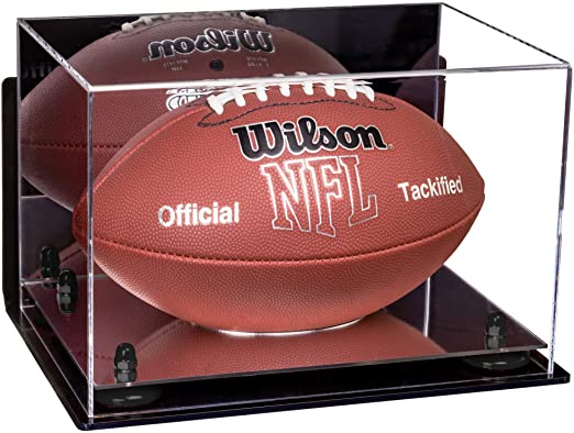 Full Size Football Display Case Horizontal - Mirror Wall Mounts (B41/A004)