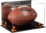 Full-Size Football Display Case Horizontal - Mirror No Wall Mount (B41/A004)