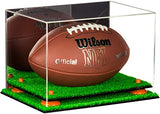 Full-Size Football Display Case Horizontal - Mirror No Wall Mounts (B41/A004)