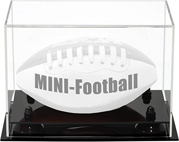 Mini/Miniature (not Full Size) Football Display Case - Clear (B43/A005)