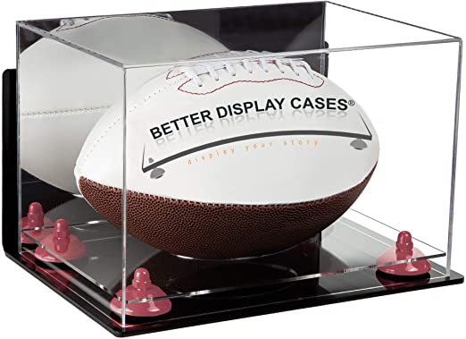 Full Size Football Display Case Horizontal - Mirror Wall Mounts (B41/A004)