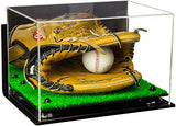 Acrylic Baseball Glove Display Case - Mirror Wall Mounts (V41/A004)