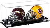 2 Mini Helmet or Mini Football with Mini Helmet Display Case - Clear (V46/A019)