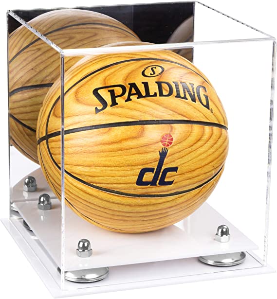 Acrylic Mini - Miniature (not Full Size) Basketball Display Case Mirror no Wall Mounts (A015/B03)