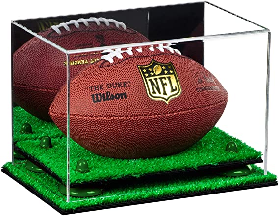 Mini/Miniature (not Full Size) Football Display Case Mirror No Wall Mounts (B43/A005)