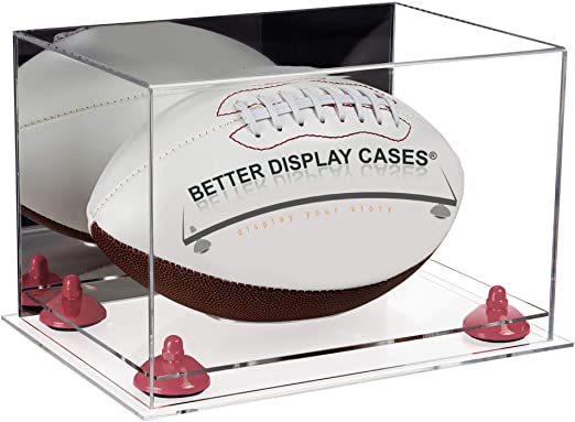 Full-Size Football Display Case Horizontal - Mirror No Wall Mount (B41/A004)