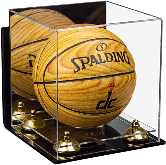 Acrylic Mini - Miniature (not Full Size) Basketball Display Case Mirror Wall Mounts (A015/B03)