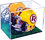 Mini/Miniature Football Helmet (not Full Size) Display Case - Mirror no Wall Mounts (A003/V45)