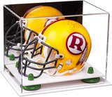 Mini/Miniature Football Helmet (not Full Size) Display Case - Mirror no Wall Mounts (A003/V45)