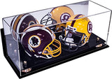 2 Mini Helmet or Mini Football with Mini Helmet Display Case - Mirror  Wall Mounts (B46/V46/A019)