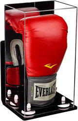 Full Size Boxing Glove Vertical Display Case with Mirror Back