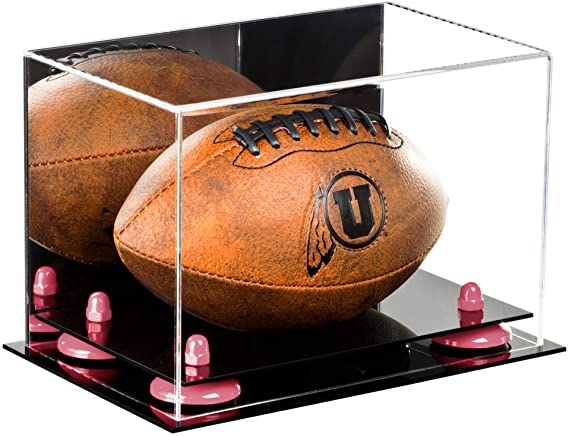 Mini/Miniature (not Full Size) Football Display Case Mirror No Wall Mounts (B43/A005)