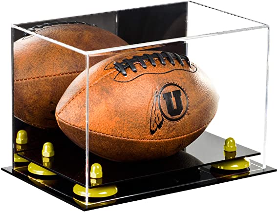 Mini/Miniature (not Full Size) Football Display Case Mirror No Wall Mounts (B43/A005)
