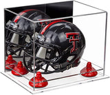 Mini/Miniature Football Helmet (not Full Size) Display Case - Mirror no Wall Mounts (A003/V45)