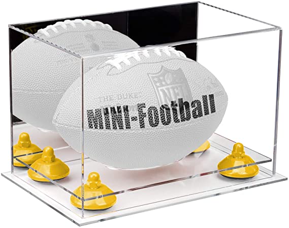 Mini/Miniature (not Full Size) Football Display Case Mirror No Wall Mounts (B43/A005)