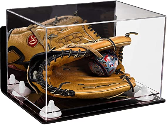 Acrylic Baseball Glove Display Case - Mirror Wall Mounts (V41/A004)