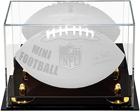 Mini/Miniature (not Full Size) Football Display Case Mirror No Wall Mounts (B43/A005)