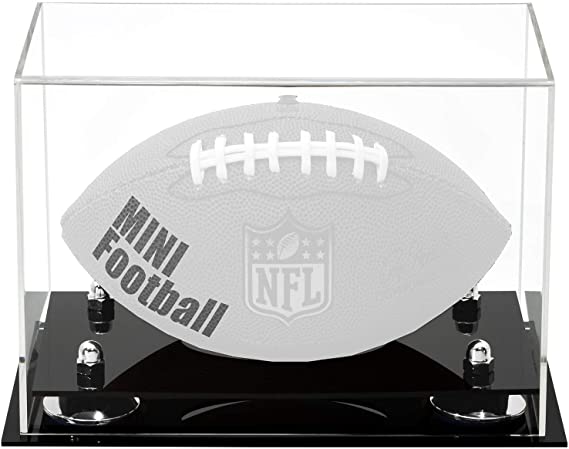 Mini/Miniature (not Full Size) Football Display Case - Clear (B43/A005)